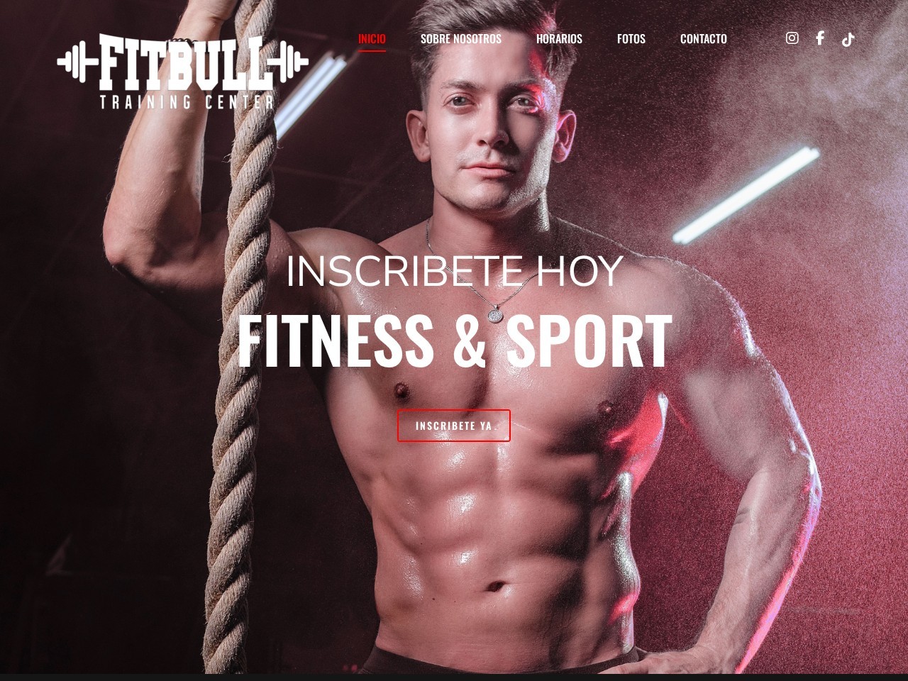 Sitio web de Fitbull Training Center